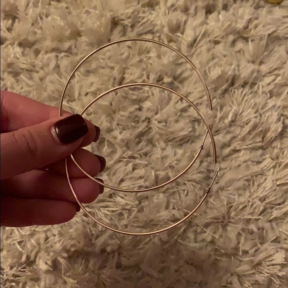 Thin Large Hoop Earings